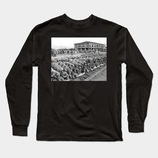 Vintage Photo of Puerto Bolívar Long Sleeve T-Shirt by In Memory of Jerry Frank